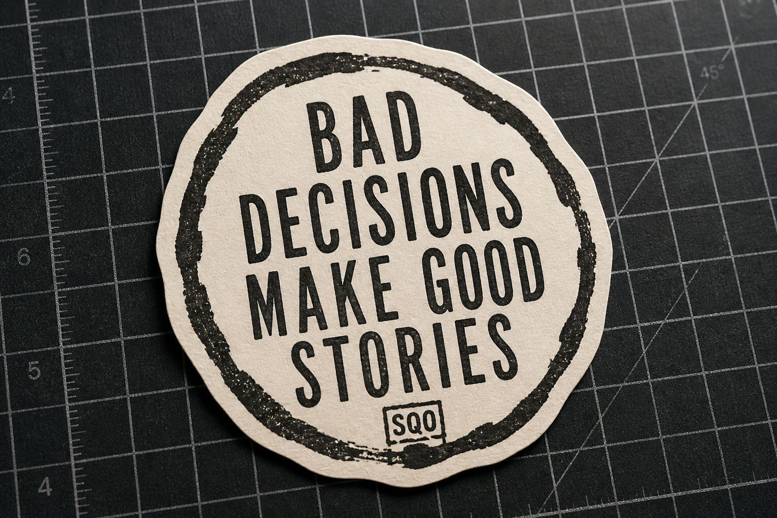Bad Decisions Make Good Stories sticker design