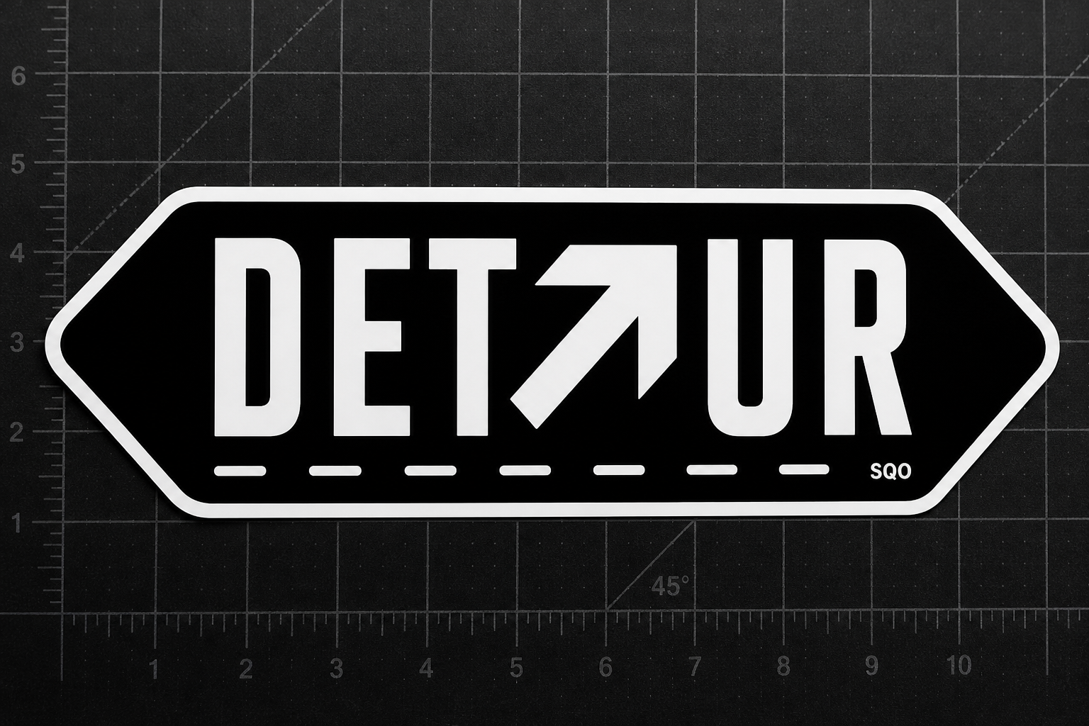 DETOUR sticker design