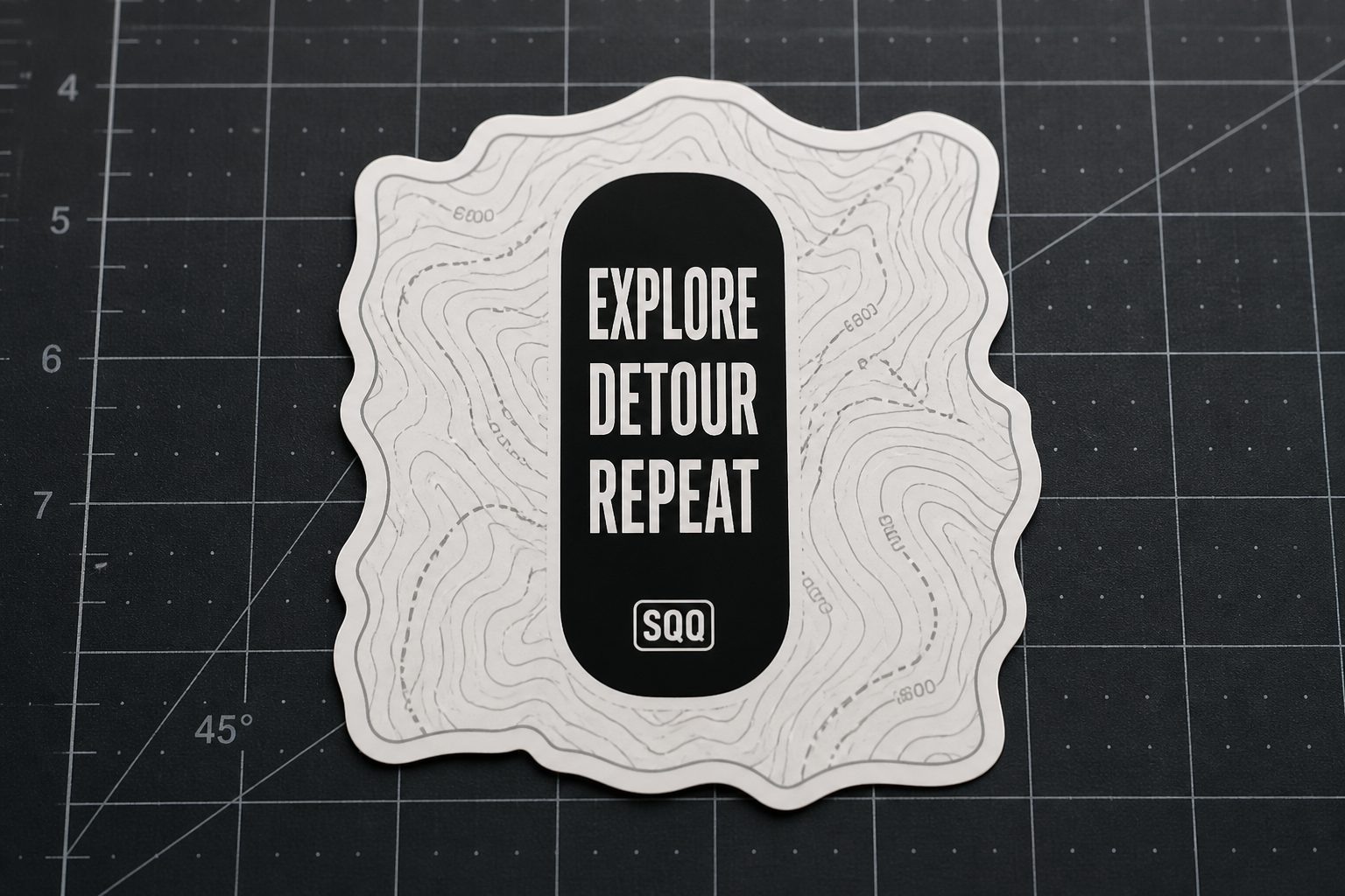 Explore Detour Repeat sticker design