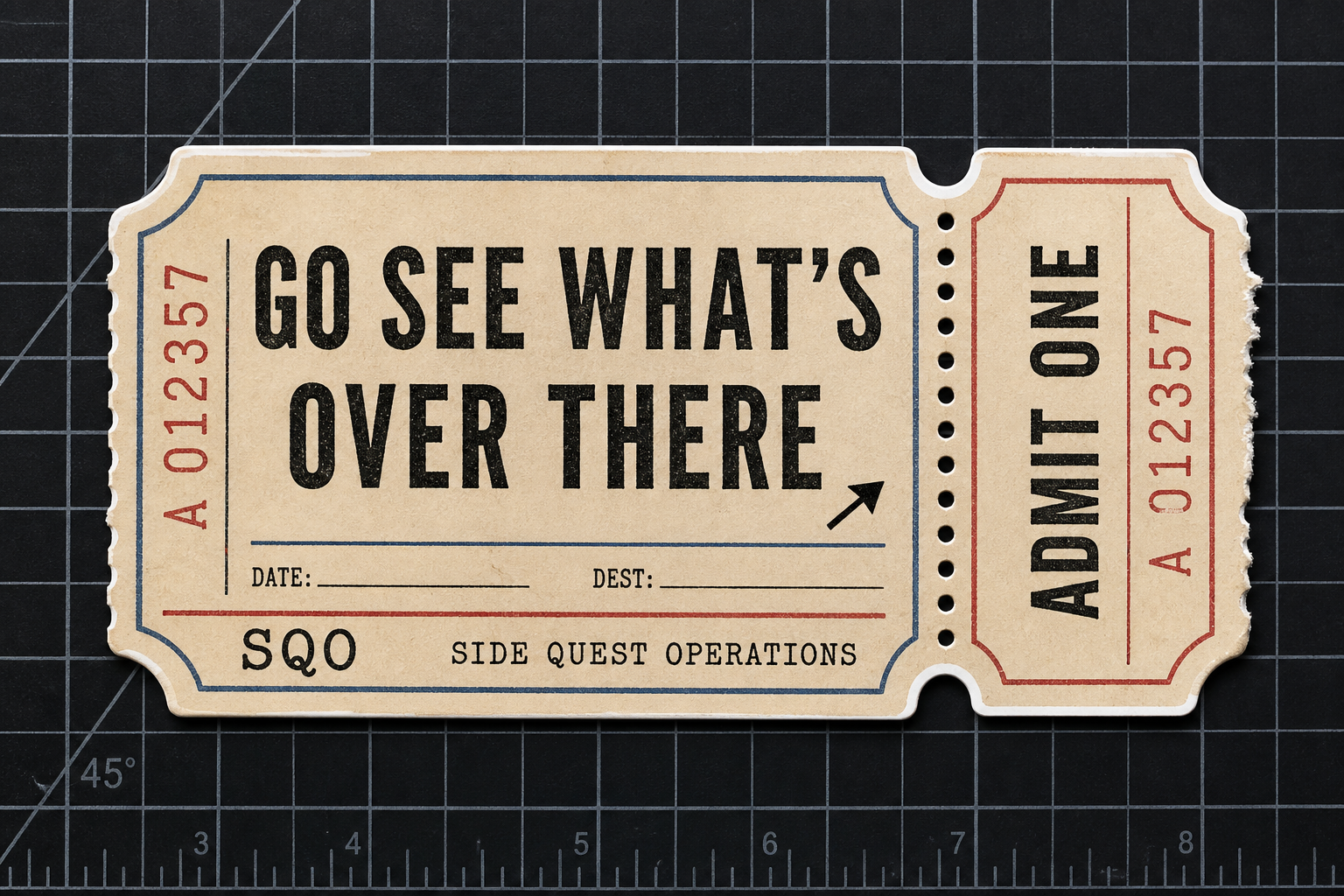 Go See What's Over There sticker design